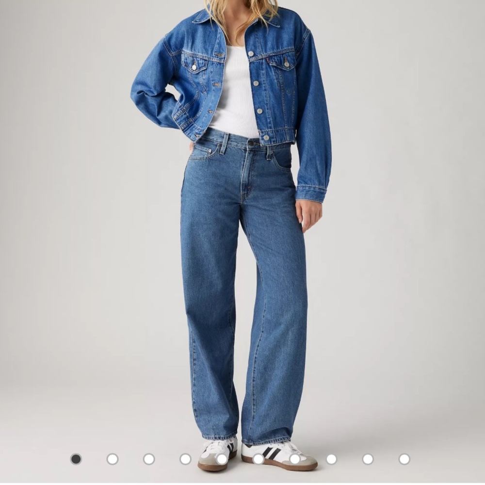 Levis blue baggy dad jeans